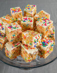 Funfetti Rice Krispies Buttercream Frosting Treats