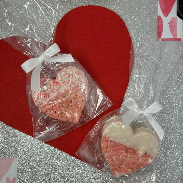 Strawberry Shortcake Rice Crispie Treat Heart