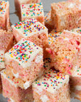 Circus Animal Crispies Cookies Pink Rice Crispies Frosting Rainbow Sprinkles